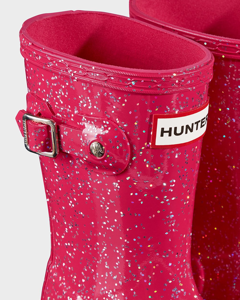 Kids Hunter Rain Boots Pink - Original Little Giant Glitter - 9647035-SJ